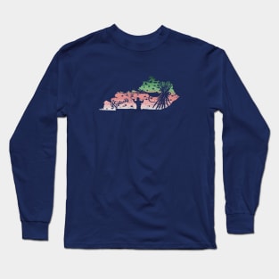 Vintage Big Fly Distressed Rainbow Trout Steelhead Kentucky Fly Fishing Long Sleeve T-Shirt